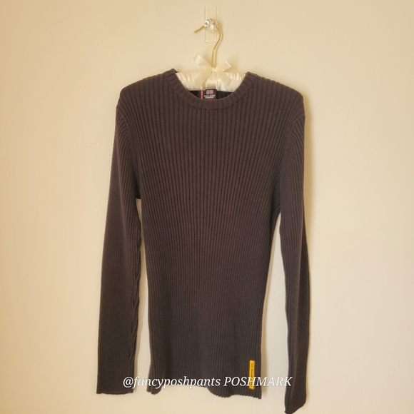 RALPH LAUREN Special logo Polo Jeans patch 100%cotton flattering ribknit sweater - Picture 10 of 15